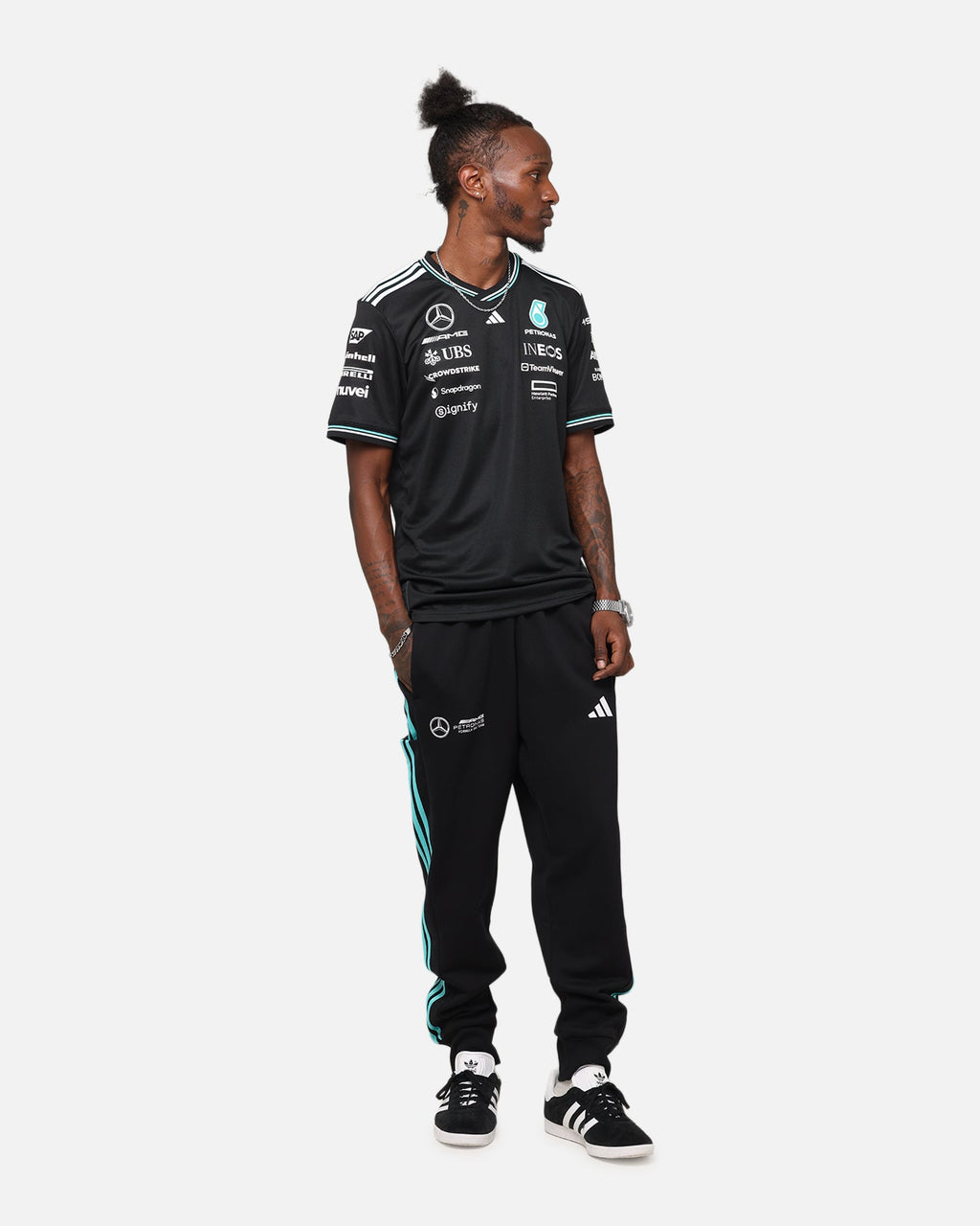 adidas x Mercedes-AMG PETRONAS Formula One F1 DNA Joggers Black/White