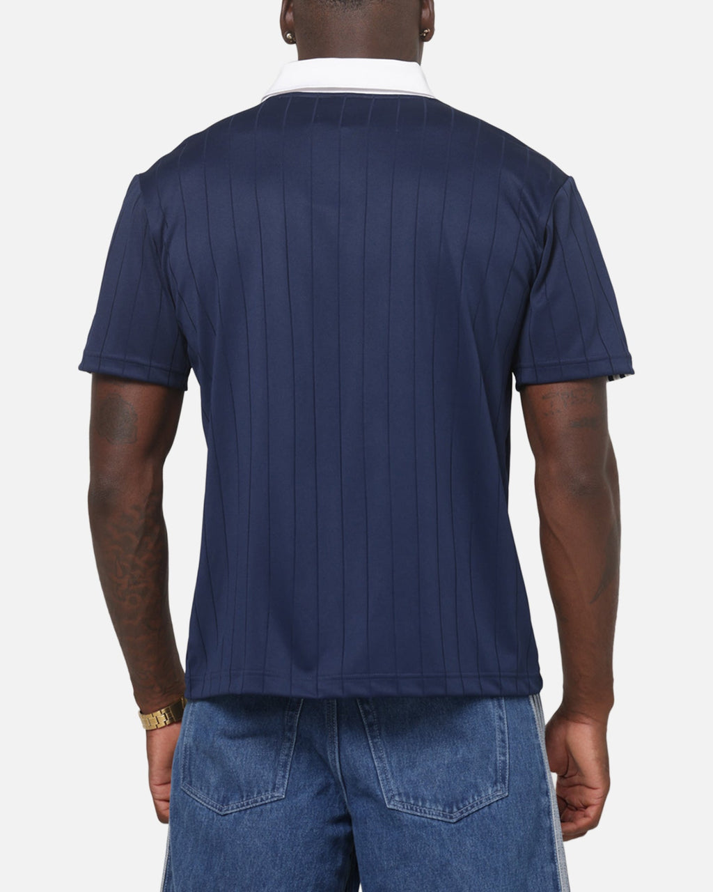 Adidas Drop Needle Pinstripe Jersey Night Indigo