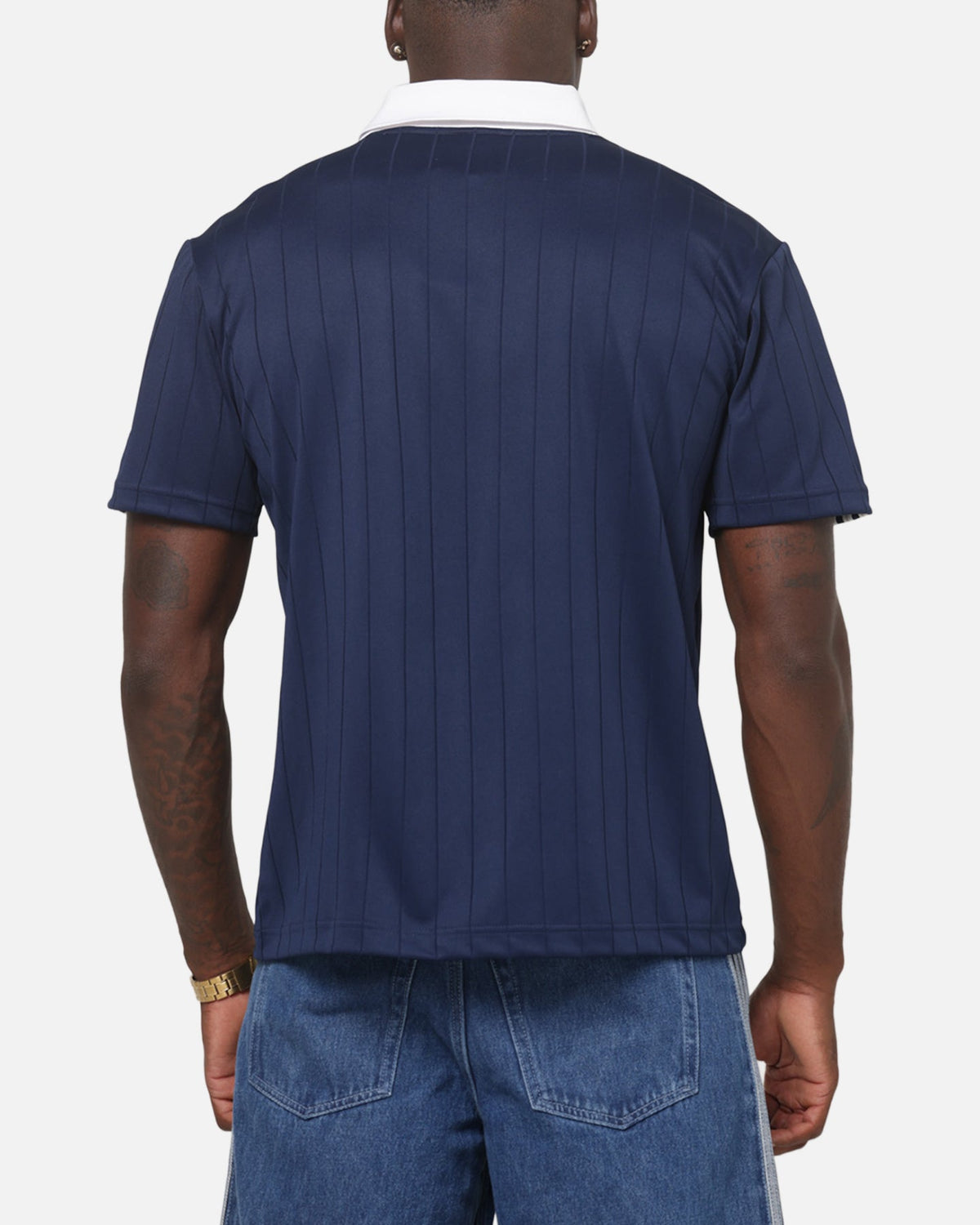 Adidas Drop Needle Pinstripe Jersey Night Indigo