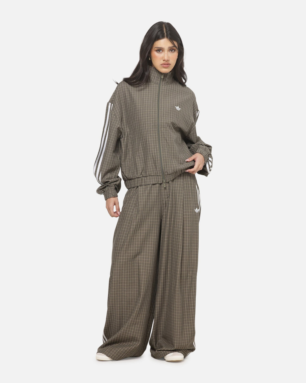 Adidas Women's Checks Track Top Olive