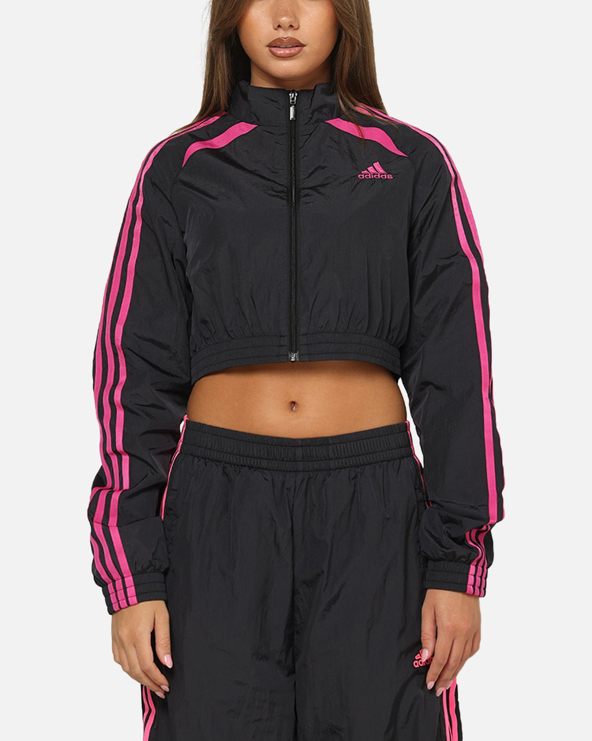 Adidas Women's Teamgeist Track Top Jacket Black/Pink