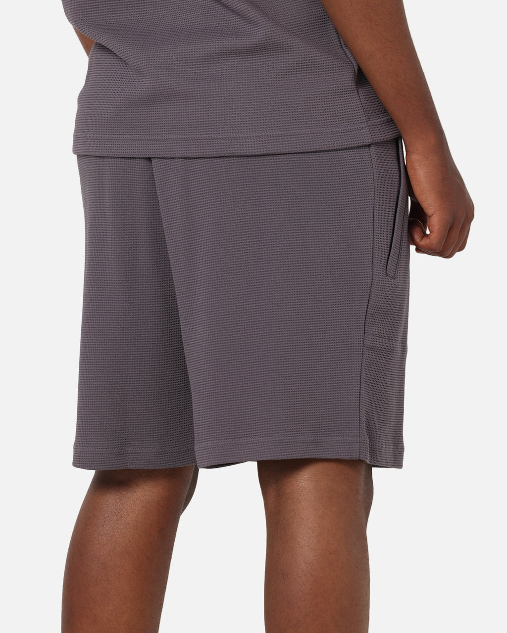 Adidas Trefoil Essentials Waffle Shorts Grey Strata