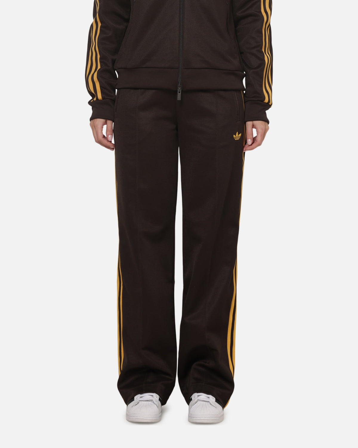 Adidas Women's Classic Track Pants Brown/Yellow