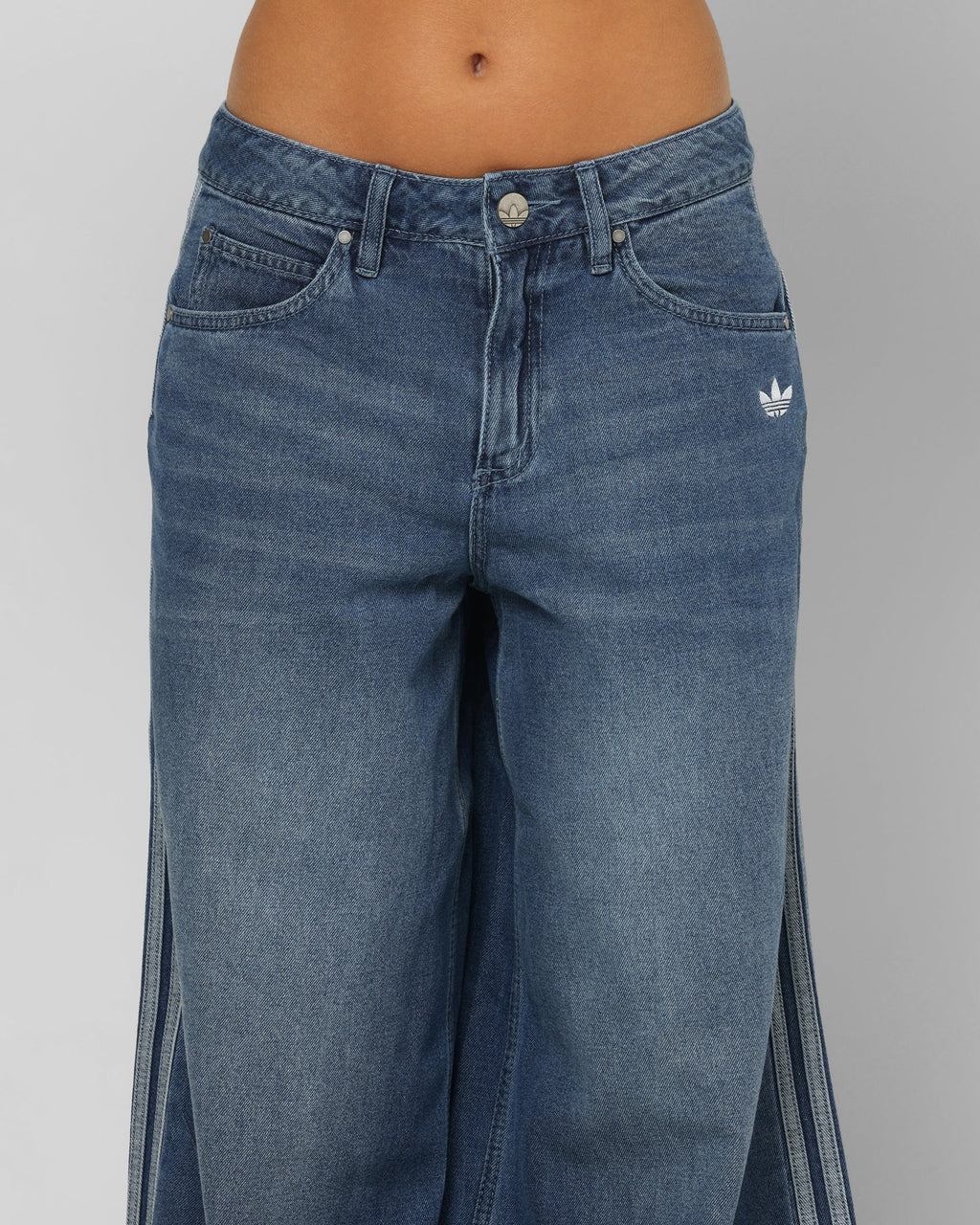Adidas Women's Denim Wide Pants Indigo Denim