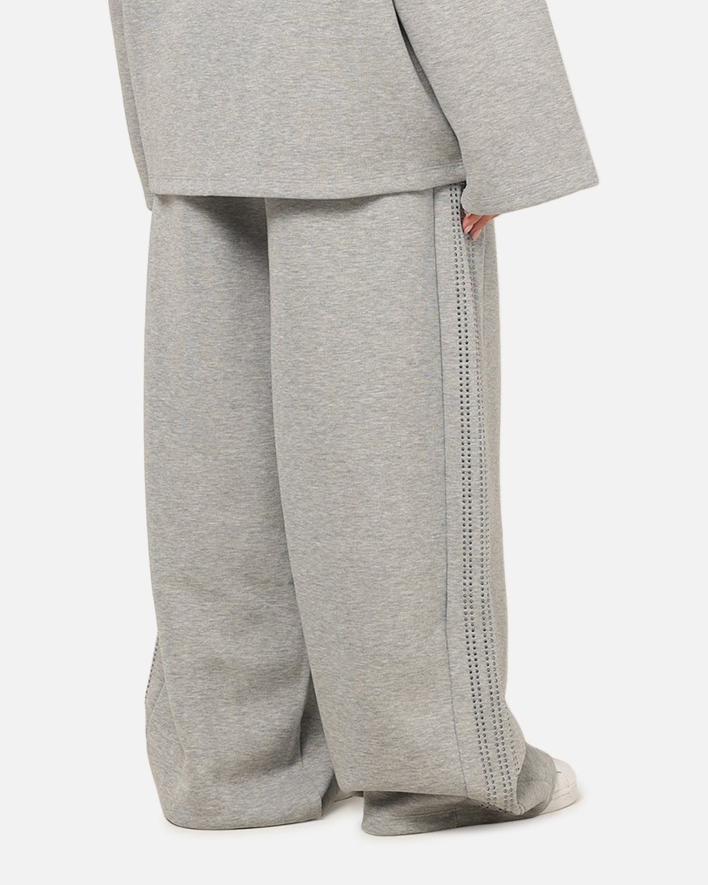 Adidas Women's Teamgeist Rhinestone Track Pants Grey Marle